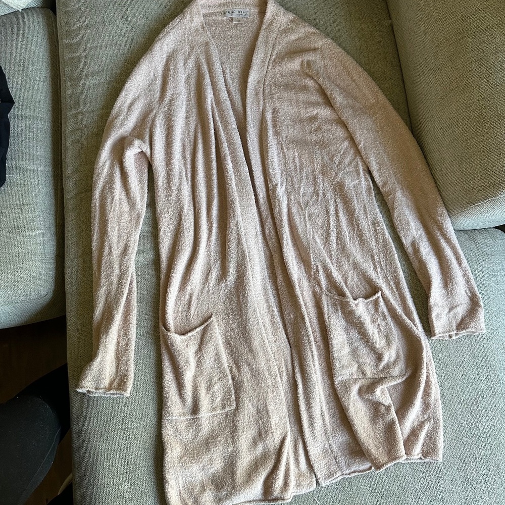 Barefoot dreams cozy lite cardigan color dusty rose